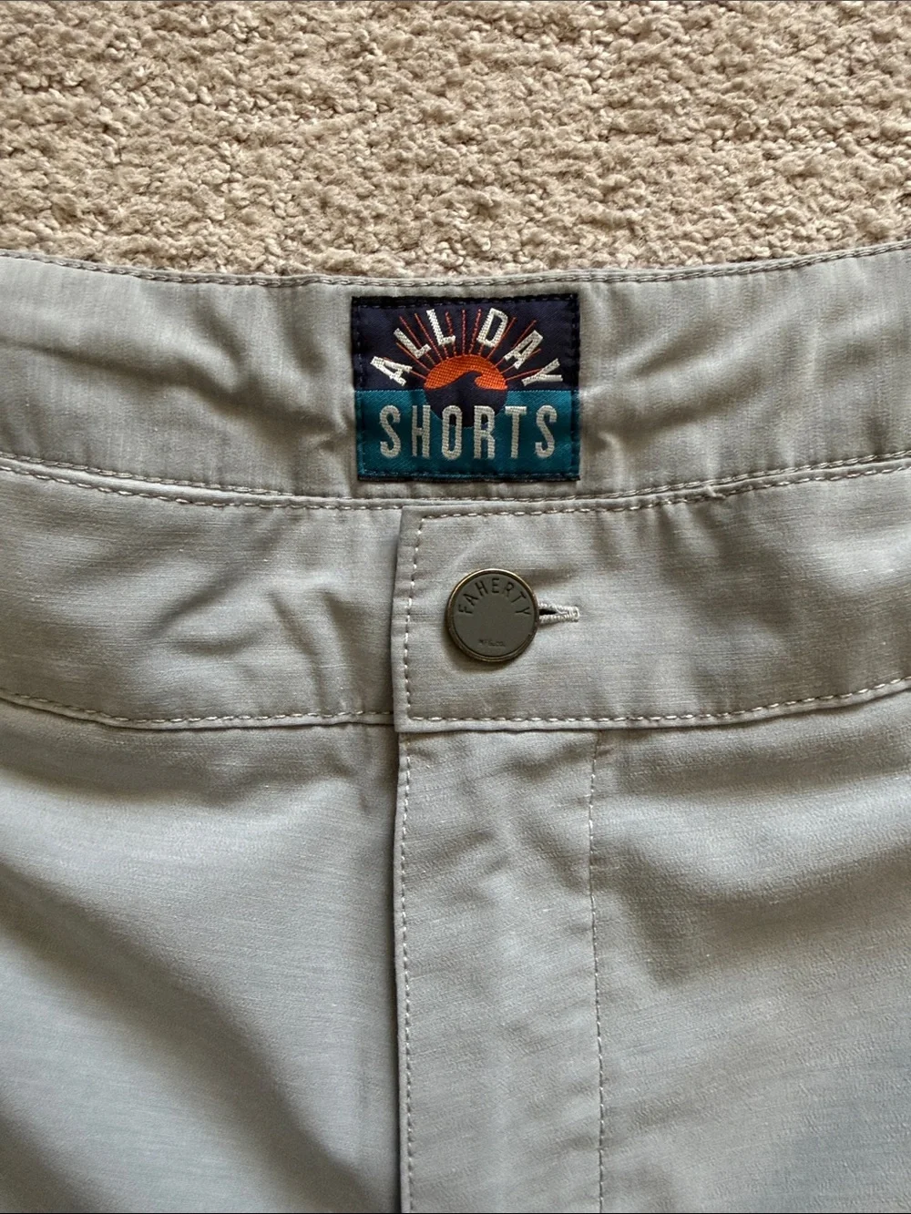 Faherty Men’s Light Gray All Day Shorts - 34